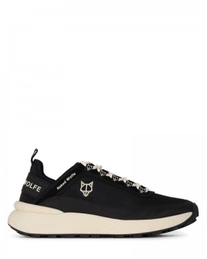 Black Naked Wolfe Drip Nylon Men's Sneakers | RIYADH 134RKMCLA