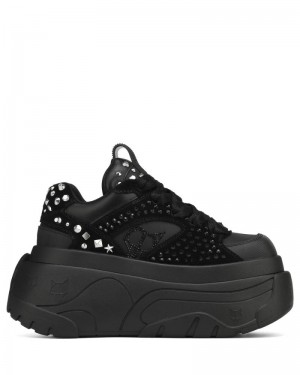 Black Naked Wolfe Fantasy Diamonds Women's Sneakers | RIYADH 840BNZGLF