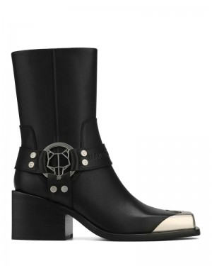 Black Naked Wolfe Knight Cow Leather Men's Boots | RIYADH 078IPCOZD