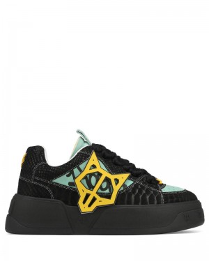 Black Naked Wolfe Kosa Snake Men's Sneakers | RIYADH 563MJRTPL