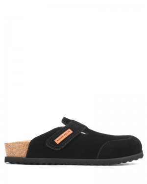 Black Naked Wolfe Melt Suede Men's Slippers | RIYADH 524ZLBNKG