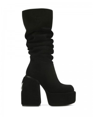 Black Naked Wolfe Space Kid Suede Women's Platform Boots | RIYADH 561ZSEXTA