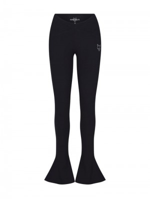 Black Naked Wolfe Ultra Flared Women's Leggings | RIYADH 460DHYBLF