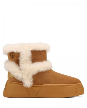 Brown Naked Wolfe K-01 Shearling Men's Boots | RIYADH 402XMWGES