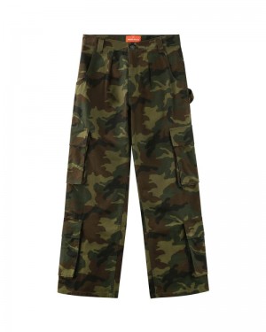 Camo Naked Wolfe Baggy Pocket Cargo Logo Men's Pants | RIYADH 647ZOIKTM