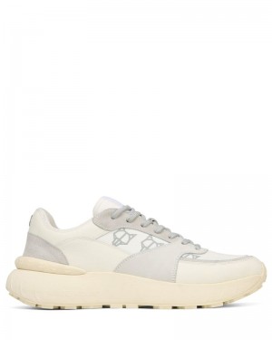 Cream Naked Wolfe Dart Ice Suede Men's Sneakers | RIYADH 568FOYKPJ