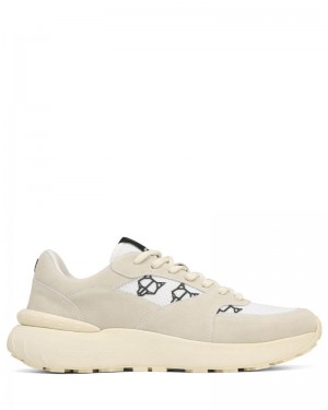 Cream Naked Wolfe Dart Suede Men's Sneakers | RIYADH 280NEDWLP