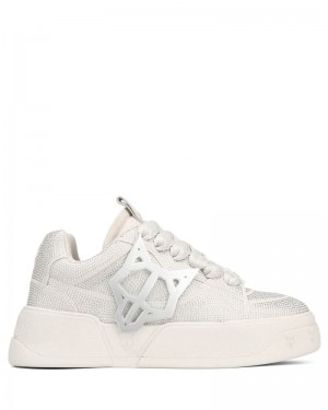 Silver Naked Wolfe Kosa Diamond Men's Sneakers | RIYADH 894QFWGUR