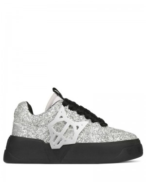 Silver / Black Naked Wolfe Kosa Sparkle Men's Sneakers | RIYADH 148PZLMSX