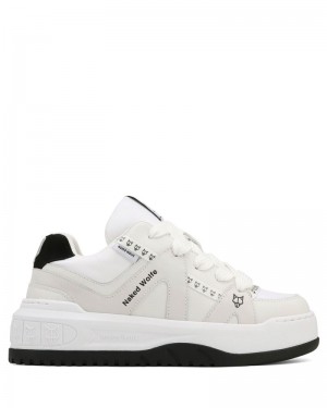 White Naked Wolfe Skating Nubuck/Cow Suede Women's Sneakers | RIYADH 853UFPTMO