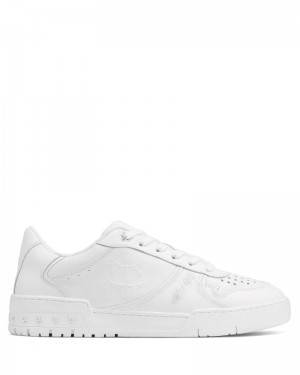 White Naked Wolfe Transmission Leather Men's Sneakers | RIYADH 243LVEYMS