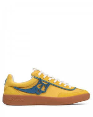 Yellow Naked Wolfe Palm Nylon Men's Sneakers | RIYADH 941FGIEQO