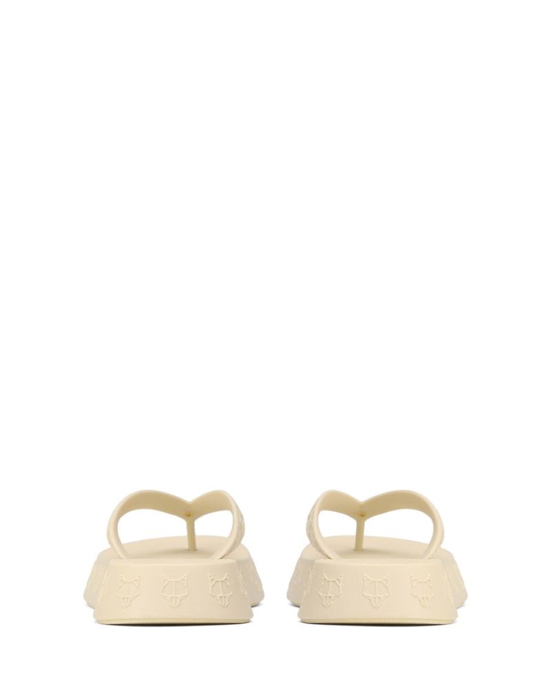 Beige Naked Wolfe Holiday Women's Flip Flops | RIYADH 867MOSXAK