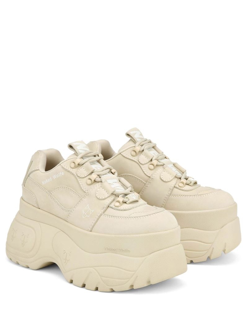 Beige Naked Wolfe Sinner Oat Women's Sneakers | RIYADH 206JSKTXC