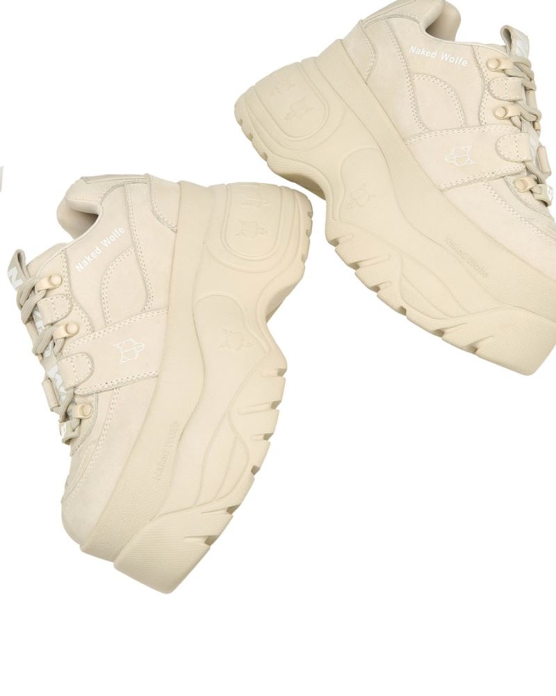 Beige Naked Wolfe Sinner Oat Women's Sneakers | RIYADH 206JSKTXC