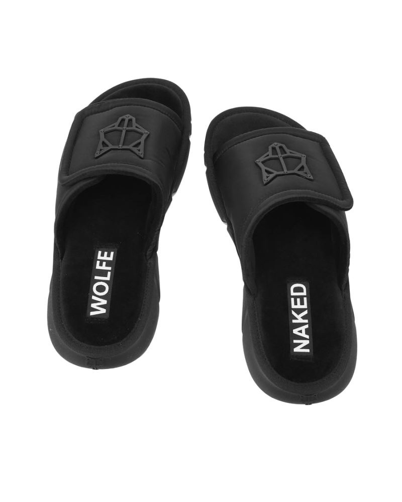 Black Naked Wolfe Alaska Men's Slides | RIYADH 612UFYXJP