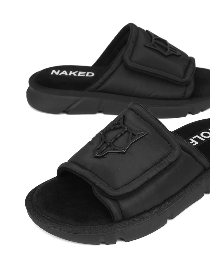 Black Naked Wolfe Alaska Men's Slides | RIYADH 612UFYXJP