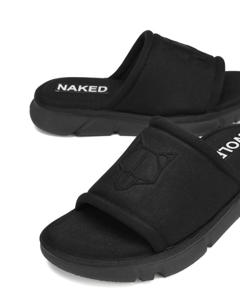 Black Naked Wolfe Arizona Men's Slides | RIYADH 032FGNLWK