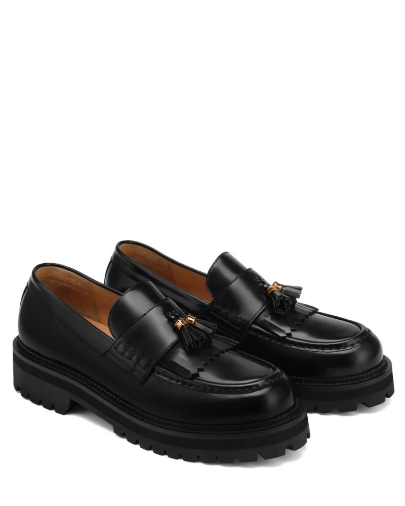 Black Naked Wolfe Banter Box Leather Men's Loafers | RIYADH 830YWRGFB