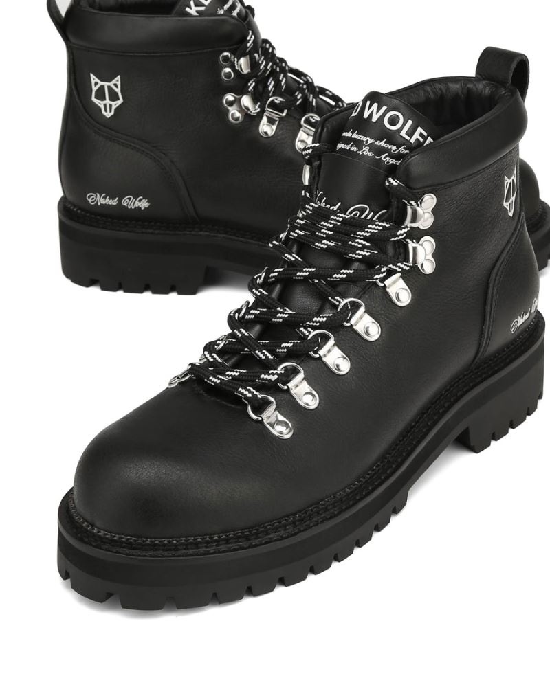 Black Naked Wolfe Bear Leather Men's Boots | RIYADH 086UKCPEM