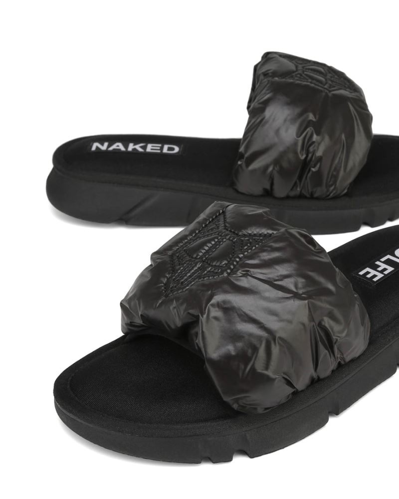 Black Naked Wolfe Coasting Men's Slides | RIYADH 245EHAILZ