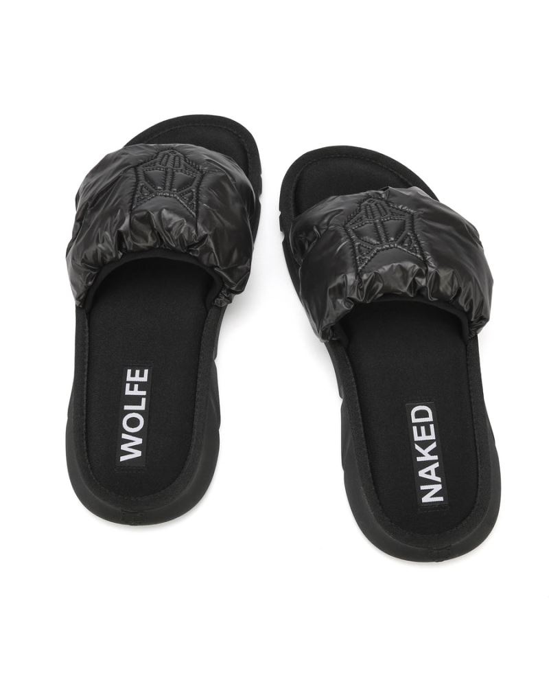 Black Naked Wolfe Coasting Men's Slides | RIYADH 245EHAILZ