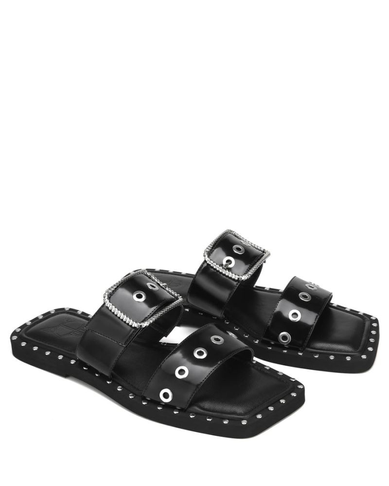 Black Naked Wolfe Daisy Box Women's Slides | RIYADH 894VUAFEG