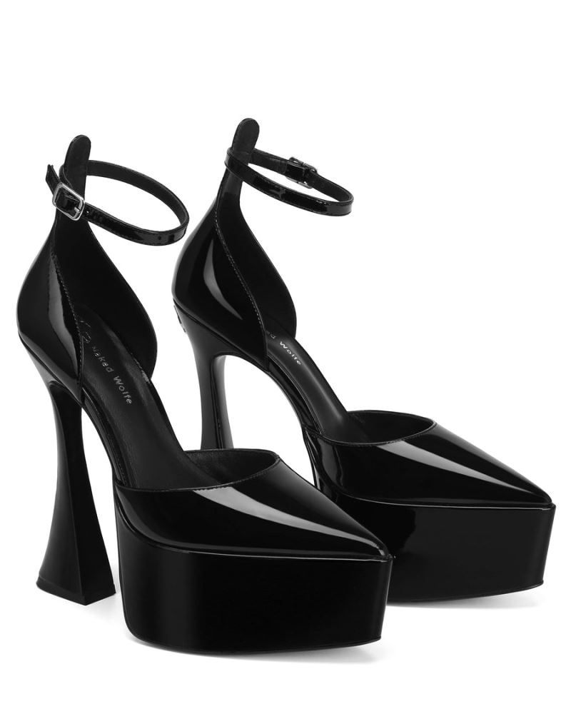 Black Naked Wolfe Daria Patent Women's Heels | RIYADH 903WPHTLY