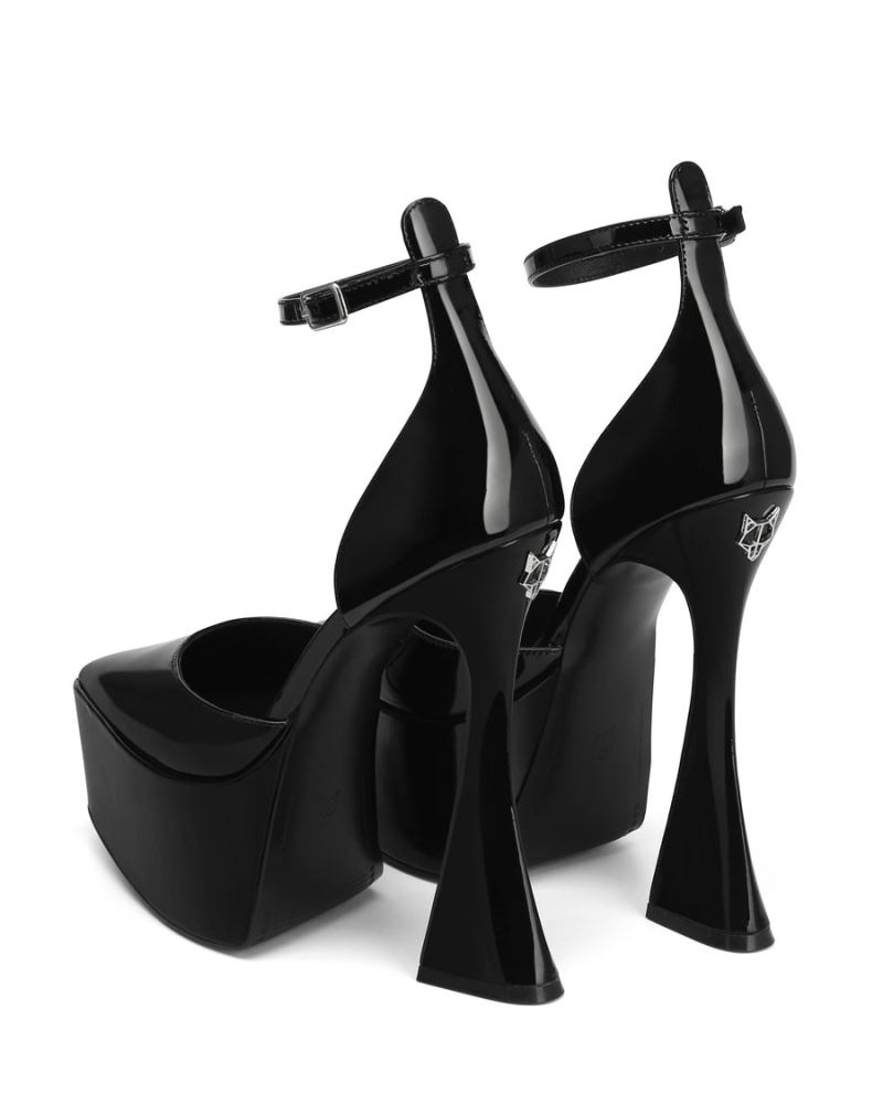 Black Naked Wolfe Daria Patent Women's Heels | RIYADH 903WPHTLY