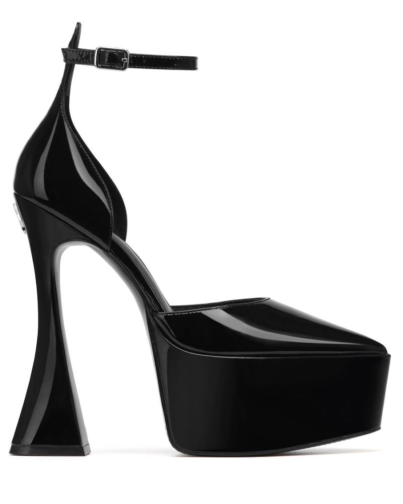 Black Naked Wolfe Daria Patent Women\'s Heels | RIYADH 903WPHTLY