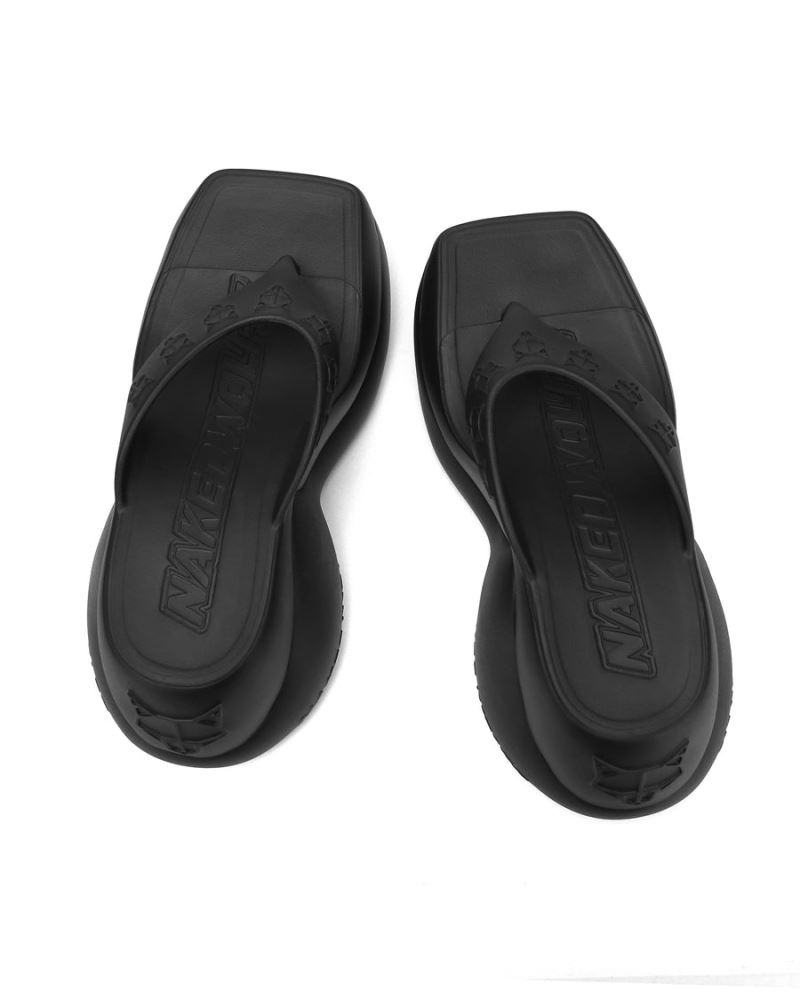 Black Naked Wolfe Diva Women's Flip Flops | RIYADH 348KEGBOF