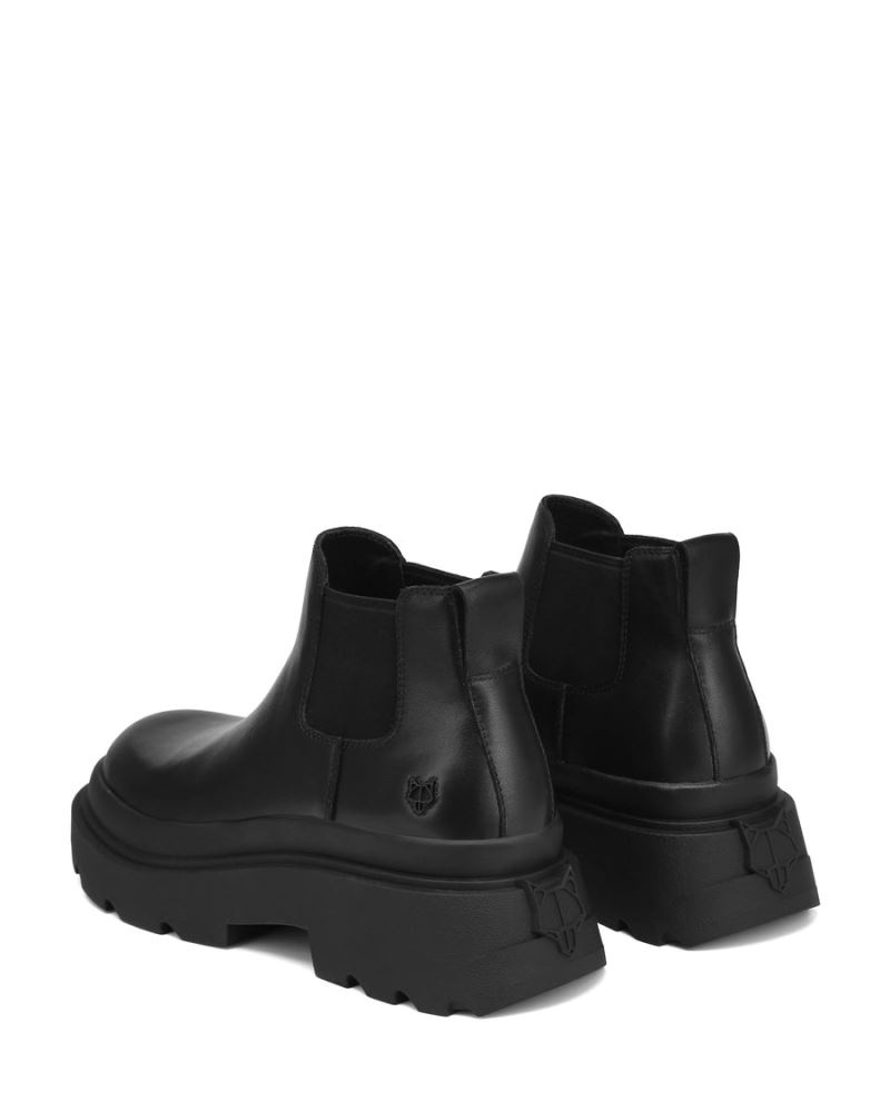 Black Naked Wolfe Doom Leather Men's Boots | RIYADH 210QMPCXH