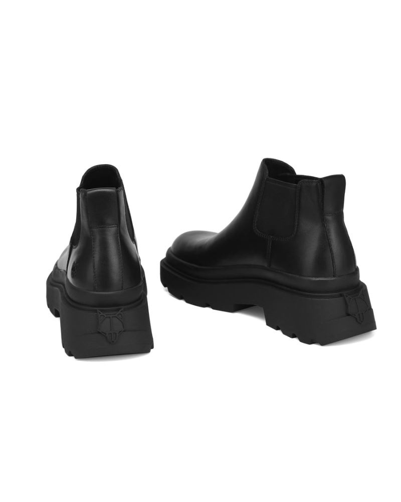 Black Naked Wolfe Doom Leather Men's Boots | RIYADH 210QMPCXH