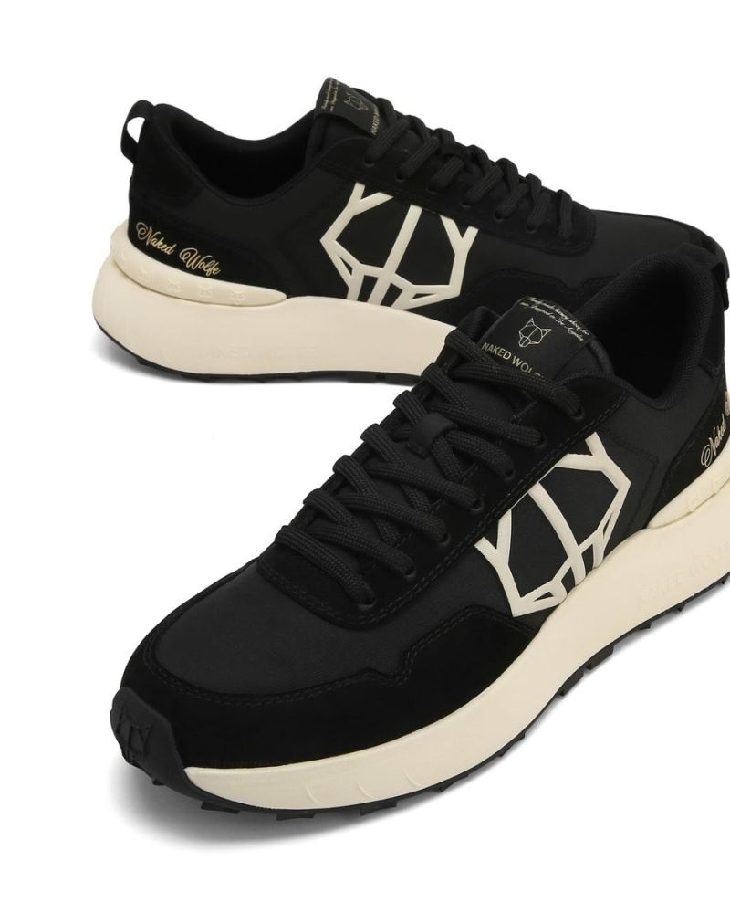 Black Naked Wolfe Doubt Nylon Men's Sneakers | RIYADH 469GYOHQS