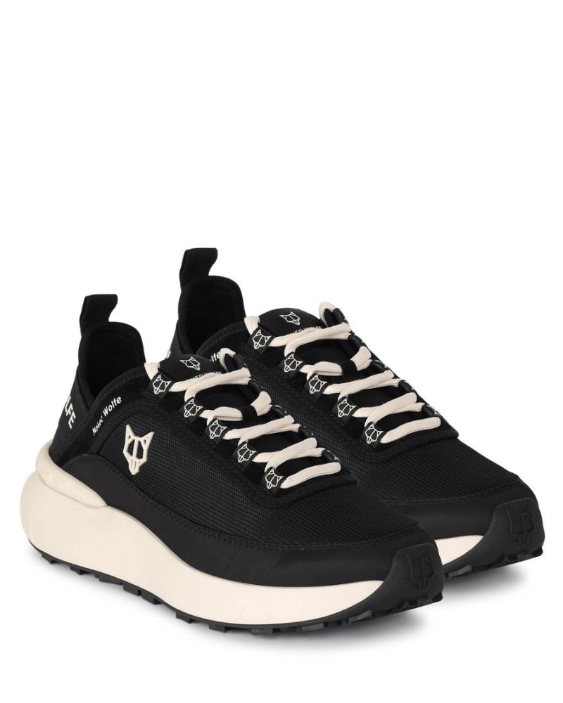 Black Naked Wolfe Drip Nylon Men's Sneakers | RIYADH 134RKMCLA