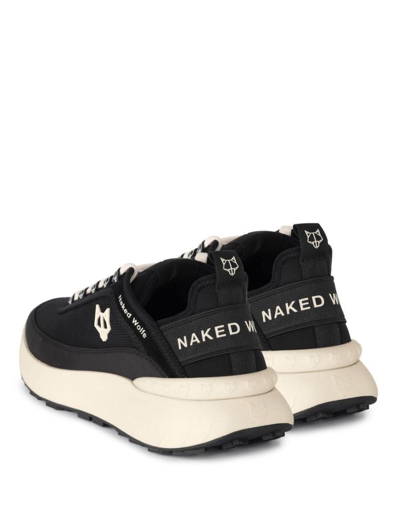 Black Naked Wolfe Drip Nylon Men's Sneakers | RIYADH 134RKMCLA