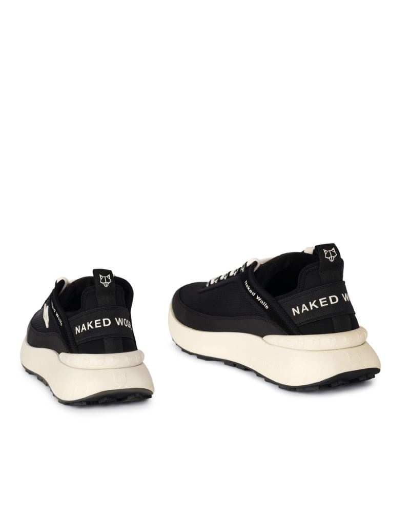 Black Naked Wolfe Drip Nylon Men's Sneakers | RIYADH 134RKMCLA