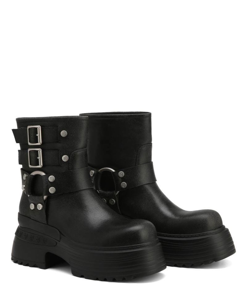 Black Naked Wolfe Eclipse Leather Women's Platform Boots | RIYADH 418WQKVRE