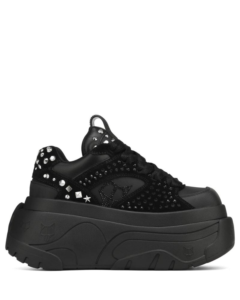 Black Naked Wolfe Fantasy Diamonds Women\'s Sneakers | RIYADH 840BNZGLF