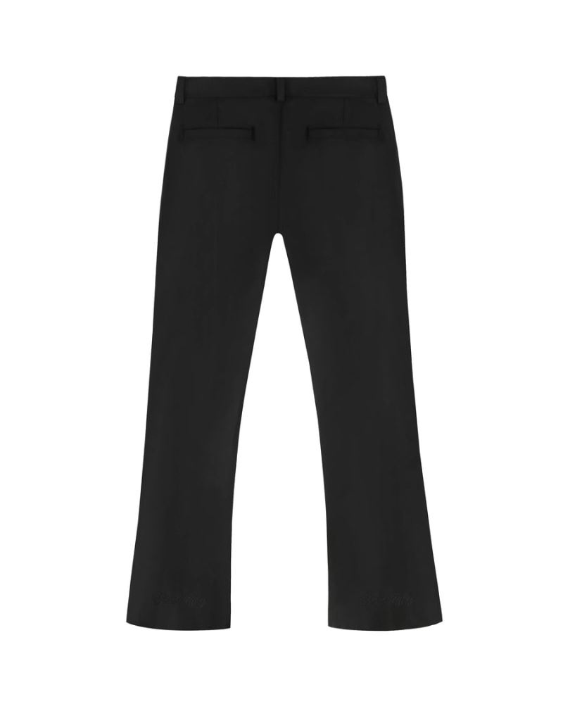 Black Naked Wolfe Flared Wool Men's Pants | RIYADH 035QYEOZI