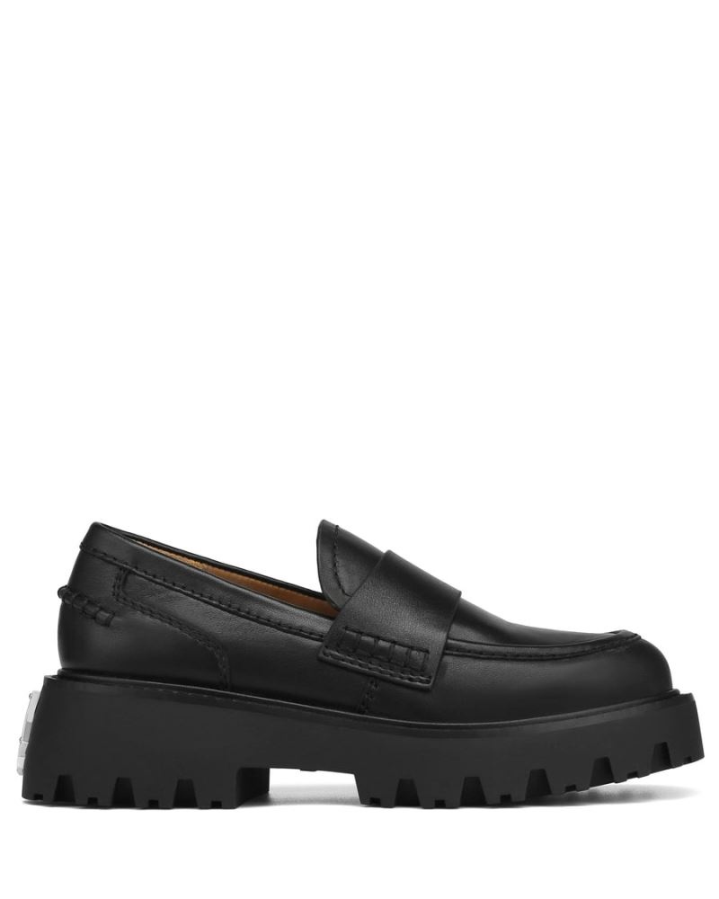 Black Naked Wolfe Flawless Leather Women\'s Loafers | RIYADH 349TUAXMP