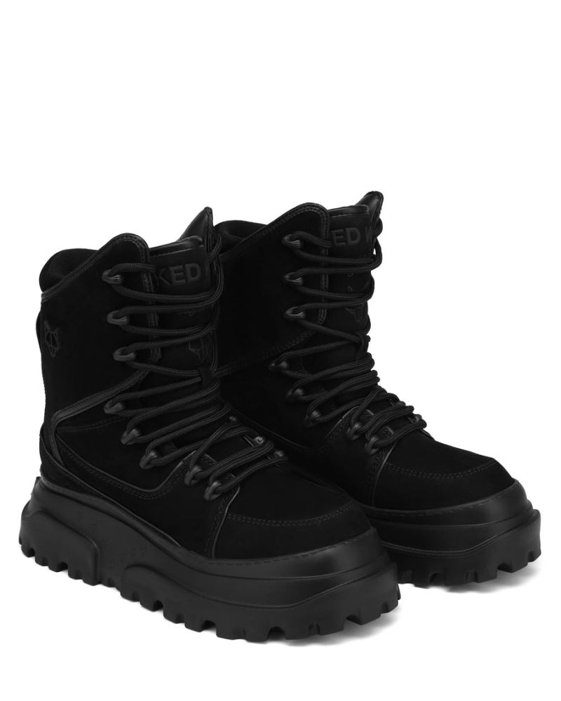 Black Naked Wolfe Kit Nubuck Men's Boots | RIYADH 084VMYCNG