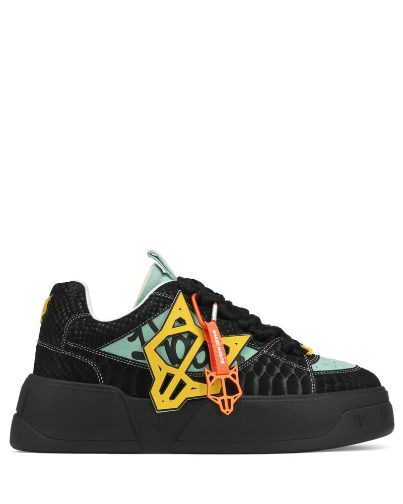 Black Naked Wolfe Kosa Snake Men's Sneakers | RIYADH 563MJRTPL