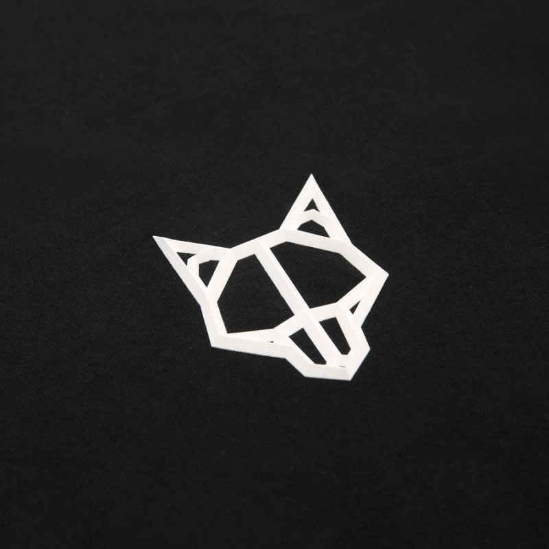 Black Naked Wolfe Logo Men's T-Shirt | RIYADH 819ZTYQXV