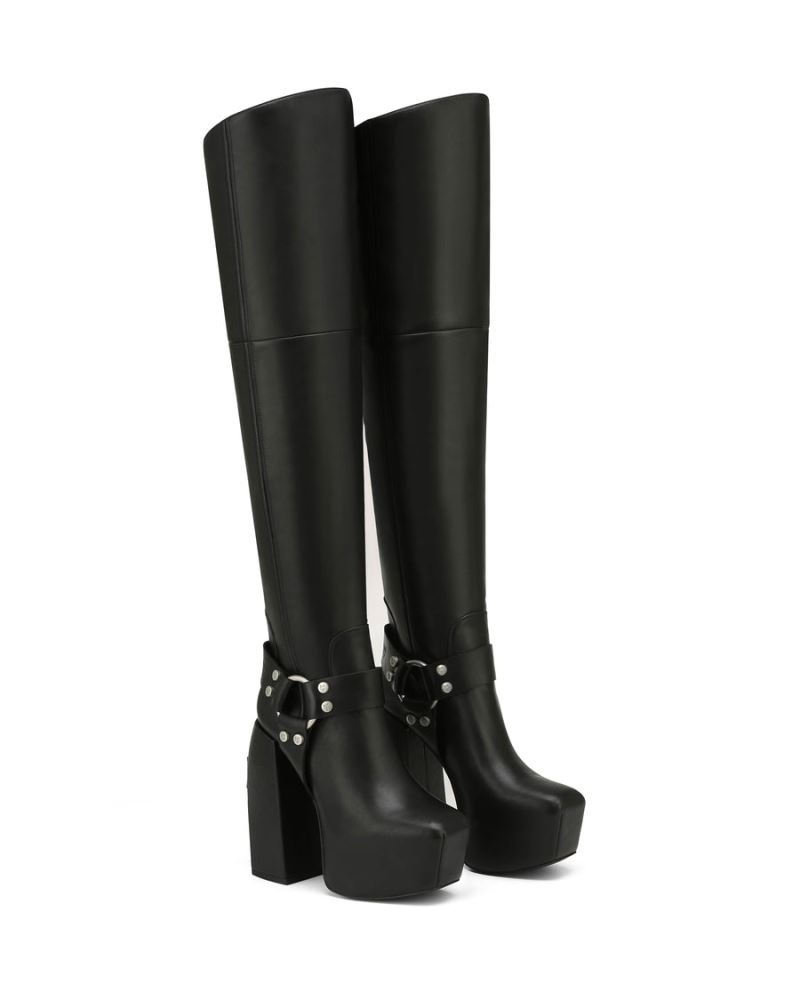 Black Naked Wolfe Savage Leather Women's Platform Boots | RIYADH 879VJYNXI