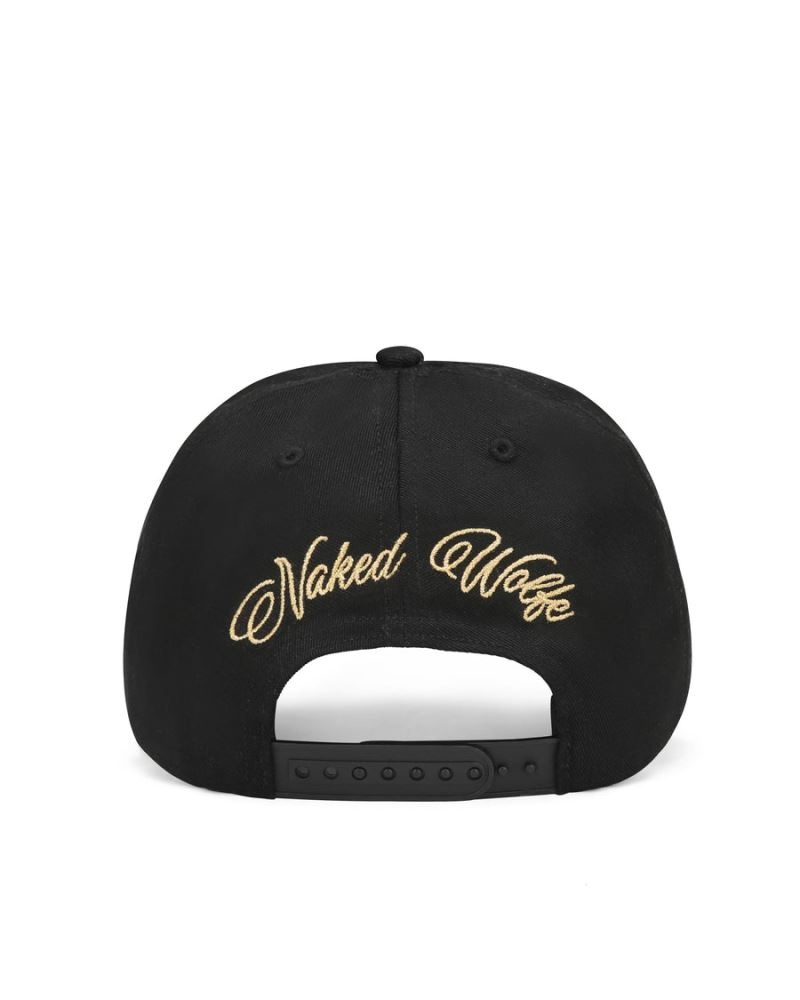 Black Naked Wolfe Signature Unconstructed Men's Caps | RIYADH 869JTVZRF