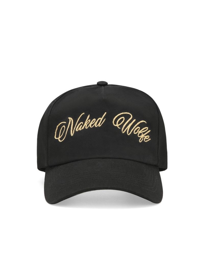 Black Naked Wolfe Signature Unconstructed Men\'s Caps | RIYADH 869JTVZRF