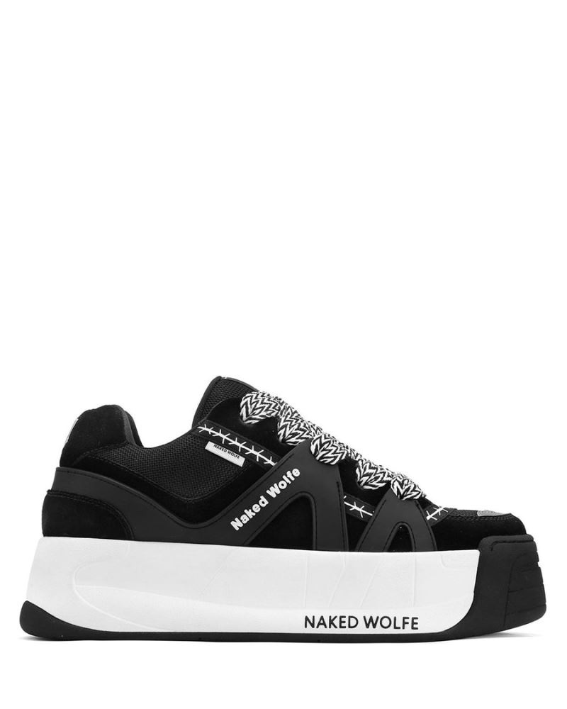 Black Naked Wolfe Slide Men's Sneakers | RIYADH 490WDVBYS