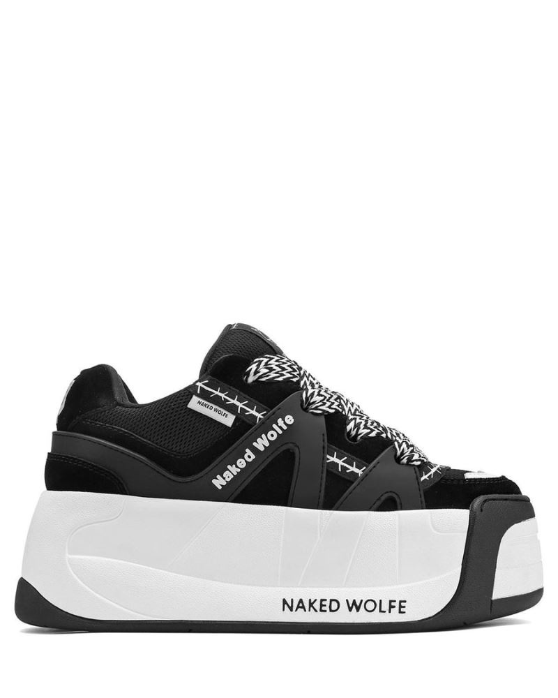 Black Naked Wolfe Slider Women's Sneakers | RIYADH 861DWQESM