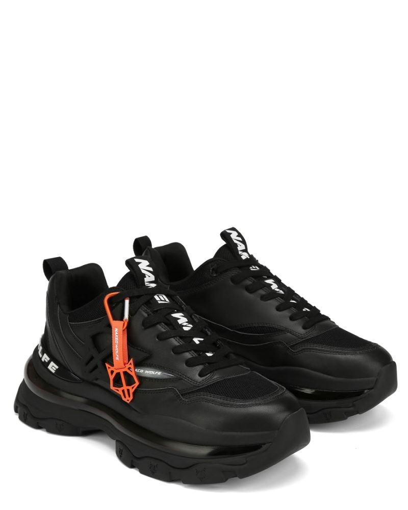 Black Naked Wolfe Spring Men's Sneakers | RIYADH 753GCMBFJ